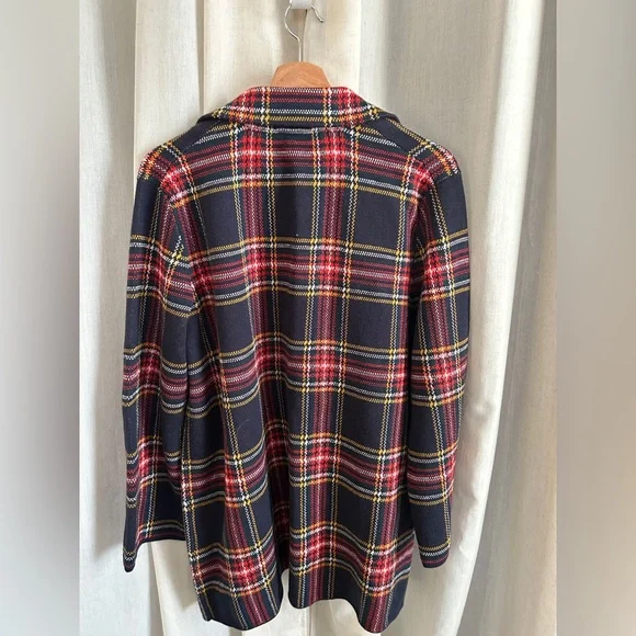 J. Crew Plaid Cardigan - Red, Yellow, Black - Picture 3 of 3